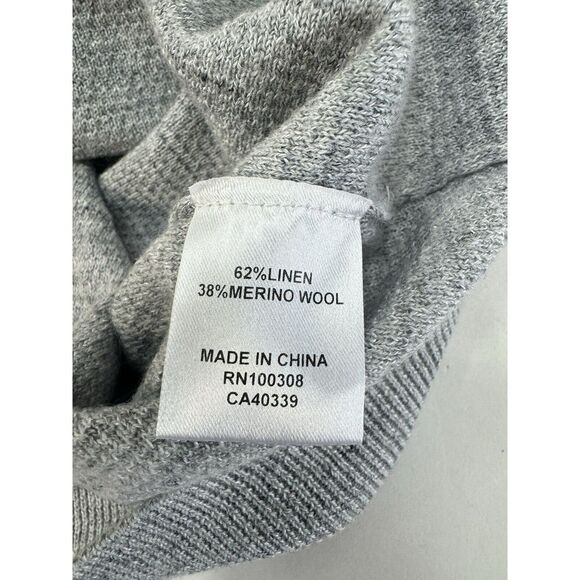 NWT Peter Millar Rockport Quarter Zip Linen Merino Wool Sweater Gray XXL $395 - Picture 9 of 12